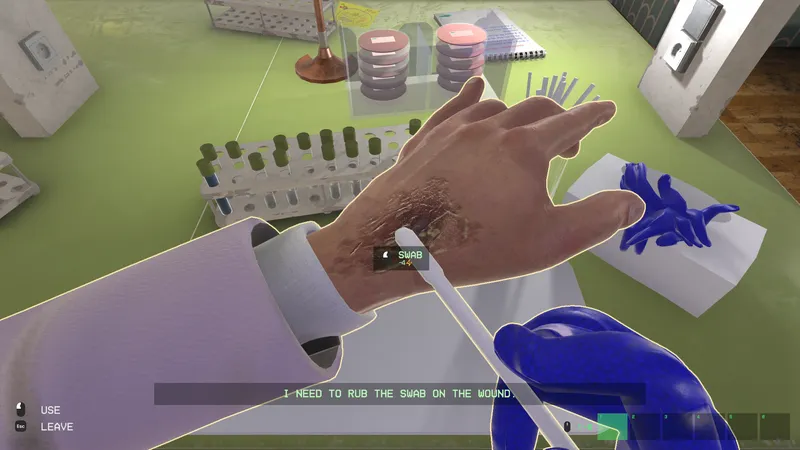 Taking a swab from your own bite wound