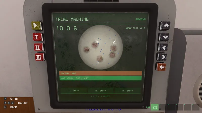 The antiviral fighting the virus inside the trial machine